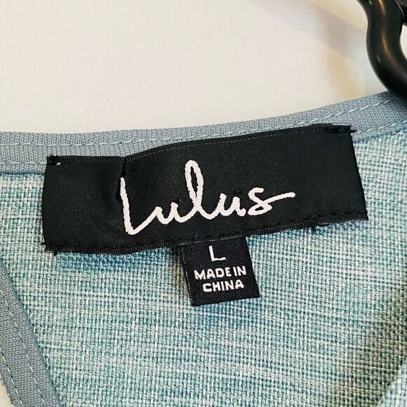 Lulu’s Winsome Mint Blue Backless Skater Dress Size Large - Picture 7 of 7